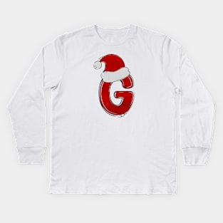 Letter G - Christmas Letter Kids Long Sleeve T-Shirt